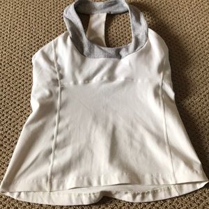 Lululemon- White/grey tank